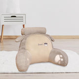Maxbell Back Rest Pillow Breathable Cute Reading Pillow for Watching TV Gaming Couch Gray Dog Shape
