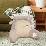 Maxbell Back Rest Pillow Breathable Cute Reading Pillow for Watching TV Gaming Couch Gray Dog Shape