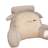 Maxbell Back Rest Pillow Breathable Cute Reading Pillow for Watching TV Gaming Couch Gray Dog Shape
