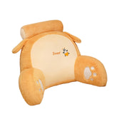 Maxbell Back Rest Pillow Breathable Cute Reading Pillow for Watching TV Gaming Couch Brown