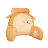 Maxbell Back Rest Pillow Breathable Cute Reading Pillow for Watching TV Gaming Couch Brown