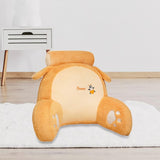 Maxbell Back Rest Pillow Breathable Cute Reading Pillow for Watching TV Gaming Couch Brown