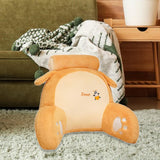 Maxbell Back Rest Pillow Breathable Cute Reading Pillow for Watching TV Gaming Couch Brown