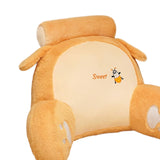Maxbell Back Rest Pillow Breathable Cute Reading Pillow for Watching TV Gaming Couch Brown