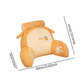 Maxbell Back Rest Pillow Breathable Cute Reading Pillow for Watching TV Gaming Couch Brown