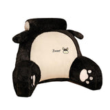 Maxbell Back Rest Pillow Breathable Cute Reading Pillow for Watching TV Gaming Couch Black Dog Shape