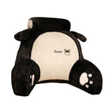 Maxbell Back Rest Pillow Breathable Cute Reading Pillow for Watching TV Gaming Couch Black Dog Shape