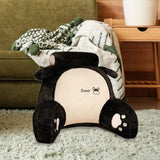 Maxbell Back Rest Pillow Breathable Cute Reading Pillow for Watching TV Gaming Couch Black Dog Shape