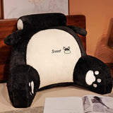 Maxbell Back Rest Pillow Breathable Cute Reading Pillow for Watching TV Gaming Couch Black Dog Shape