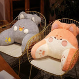 Maxbell Backrest Pillow Decor Waist Support Pillow for Watching Home Grey