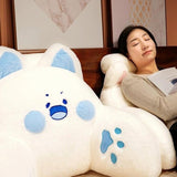 Maxbell Backrest Pillow Decor Waist Support Pillow for Watching Home Blue and White