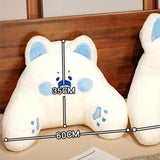 Maxbell Backrest Pillow Decor Waist Support Pillow for Watching Home Blue and White