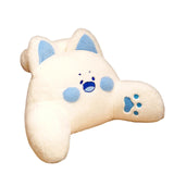 Maxbell Backrest Pillow Decor Waist Support Pillow for Watching Home Blue and White