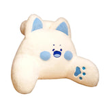 Maxbell Backrest Pillow Decor Waist Support Pillow for Watching Home Blue and White