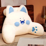 Maxbell Backrest Pillow Decor Waist Support Pillow for Watching Home Blue and White