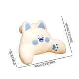 Maxbell Backrest Pillow Decor Waist Support Pillow for Watching Home Blue and White