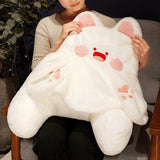 Maxbell Backrest Pillow Decor Waist Support Pillow for Watching Home Pink and White