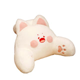 Maxbell Backrest Pillow Decor Waist Support Pillow for Watching Home Pink and White