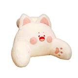 Maxbell Backrest Pillow Decor Waist Support Pillow for Watching Home Pink and White