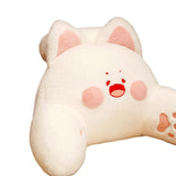 Maxbell Backrest Pillow Decor Waist Support Pillow for Watching Home Pink and White