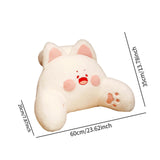 Maxbell Backrest Pillow Decor Waist Support Pillow for Watching Home Pink and White