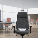 Maxbell Spine-Supporting Back Support Cushion Simple Leg Pillow for Backrest Beds Office Chair dark grey