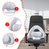 Maxbell Spine-Supporting Back Support Cushion Simple Leg Pillow for Backrest Beds Office Chair light grey