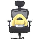 Maxbell Spine-Supporting Back Support Cushion Simple Leg Pillow for Backrest Beds Office Chair yellow