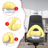 Maxbell Spine-Supporting Back Support Cushion Simple Leg Pillow for Backrest Beds Office Chair yellow
