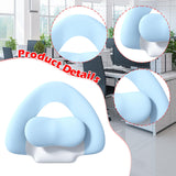 Maxbell Spine-Supporting Back Support Cushion Simple Leg Pillow for Backrest Beds Office Chair blue