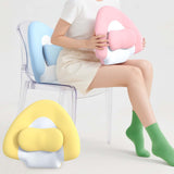 Maxbell Spine-Supporting Back Support Cushion Simple Leg Pillow for Backrest Beds Office Chair blue