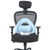 Maxbell Spine-Supporting Back Support Cushion Simple Leg Pillow for Backrest Beds Office Chair blue