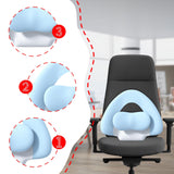Maxbell Spine-Supporting Back Support Cushion Simple Leg Pillow for Backrest Beds Office Chair blue