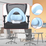 Maxbell Spine-Supporting Back Support Cushion Simple Leg Pillow for Backrest Beds Office Chair blue