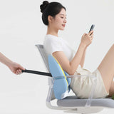 Maxbell Spine-Supporting Back Support Cushion Simple Leg Pillow for Backrest Beds Office Chair blue