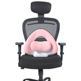Maxbell Spine-Supporting Back Support Cushion Simple Leg Pillow for Backrest Beds Office Chair Magenta