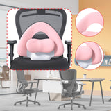 Maxbell Spine-Supporting Back Support Cushion Simple Leg Pillow for Backrest Beds Office Chair Magenta