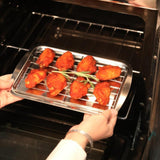 Maxbell Baking Sheet with Rack Rectangle Catering Pan for Buffet Restaurant