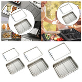 Maxbell Baking Sheet with Rack Rectangle Catering Pan for Buffet Restaurant
