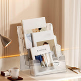Maxbell Wall File Organizer Modern Mail Organizer for Postcards Sort File Countertop White
