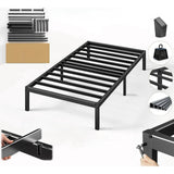 Maxbell Metal Bed Frame with Screws Under Bed Storage Universal Low Noise Heavy Duty