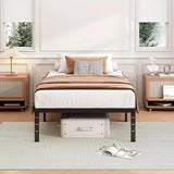 Maxbell Metal Bed Frame with Screws Under Bed Storage Universal Low Noise Heavy Duty