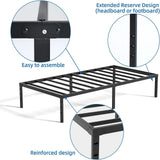 Maxbell Metal Bed Frame with Screws Under Bed Storage Universal Low Noise Heavy Duty