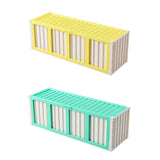 Maxbell Trading Card Storage Box Fashion Collectible Card Bin for Tabletop Gift Home Yellow