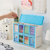 Maxbell Trading Card Storage Box Fashion Collectible Card Bin for Tabletop Gift Home Yellow