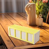 Maxbell Trading Card Storage Box Fashion Collectible Card Bin for Tabletop Gift Home Yellow