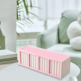 Maxbell Trading Card Storage Box Fashion Collectible Card Bin for Tabletop Gift Home Pink