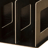 Maxbell Wooden Desktop Bookshelf Multifunctional File Organizer for Office Desk Dorm Black
