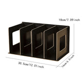 Maxbell Wooden Desktop Bookshelf Multifunctional File Organizer for Office Desk Dorm Black