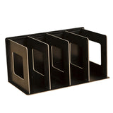 Maxbell Wooden Desktop Bookshelf Multifunctional File Organizer for Office Desk Dorm Black